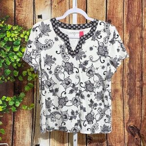 Croft & Barrow Short Sleeve Top Size L